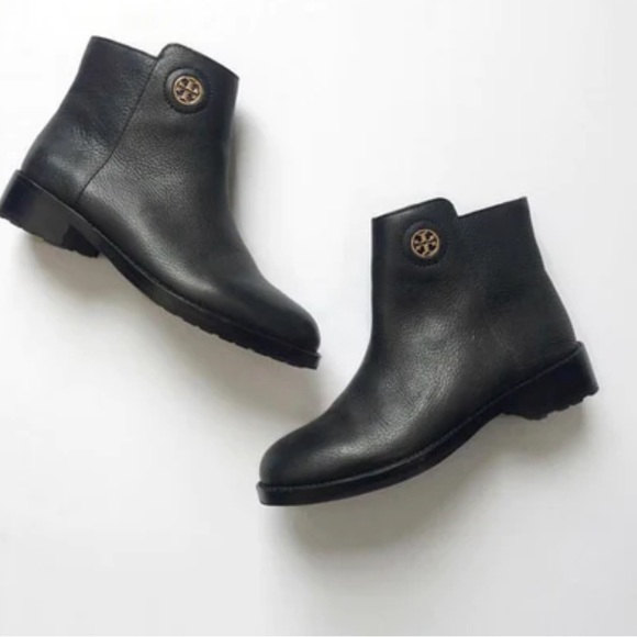 Tory Burch Leather Booties Junction Flat - Picture 3 of 6